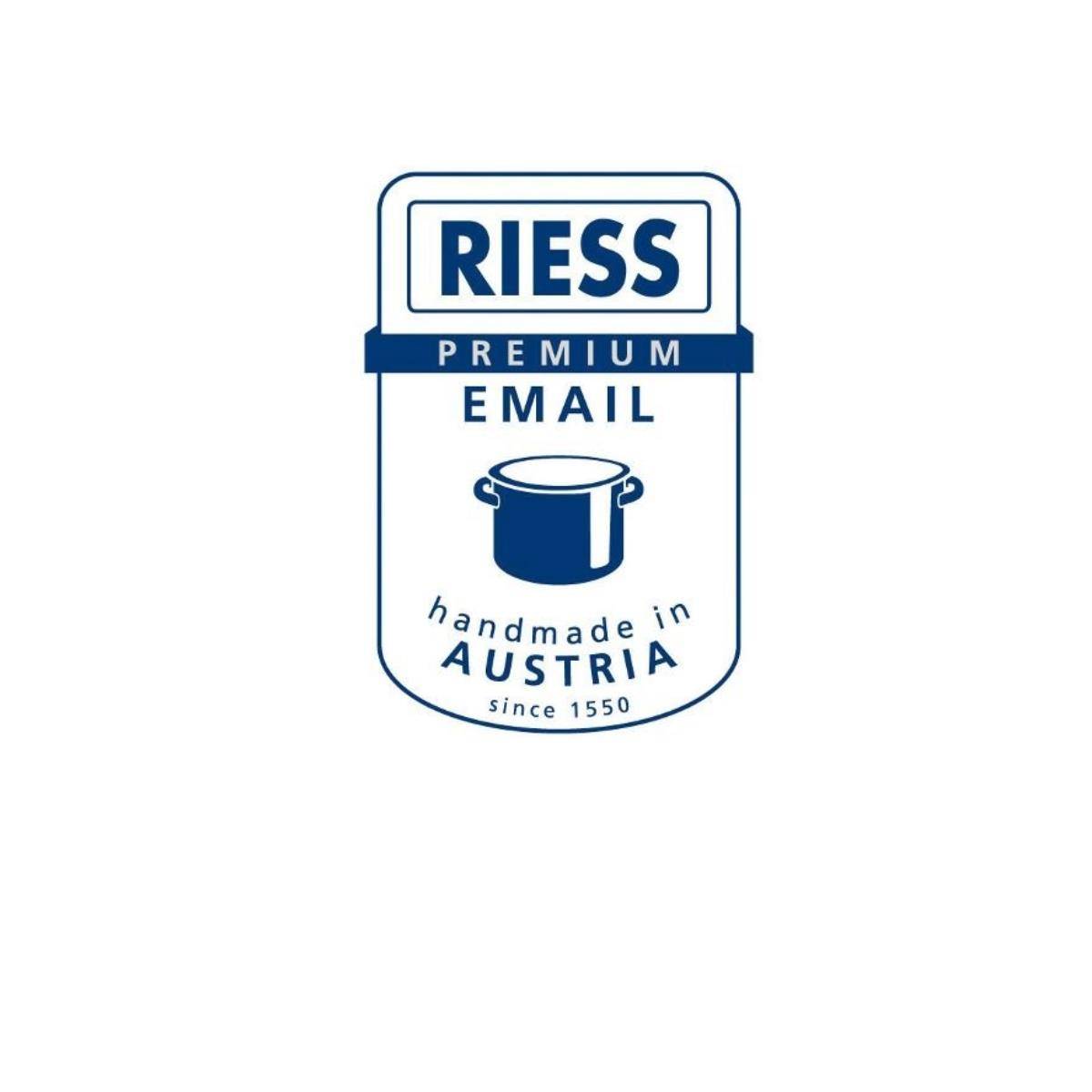 Riess Schmalzpfanne halbtief Ø30cm Schwarz Emaille-3