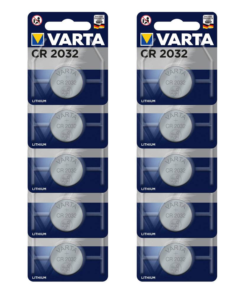 Varta Electronics CR2032 Lithium Knopfzelle 10er Pack-0