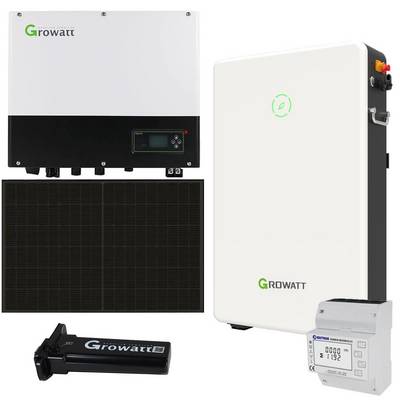Growatt SPH3000TL BL-UP 3kWp PV Komplettanlage mit Glas Glas Modulen und 6,5 kWh Solarspeicher-0