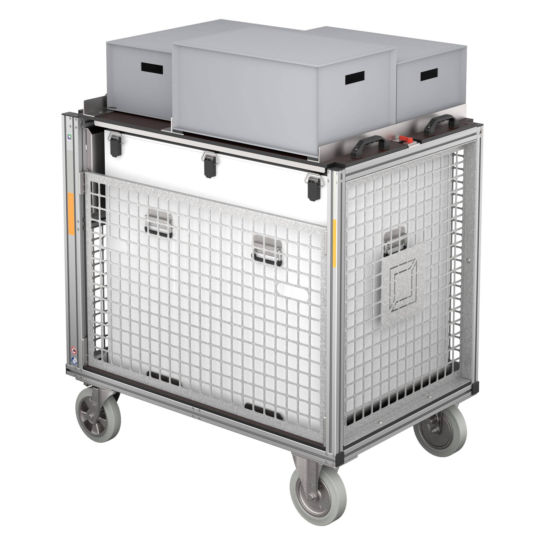 MUNK Rettungstechnik Rollcontainer 1200x800mm Schwarz/Weiss- Trennung-1