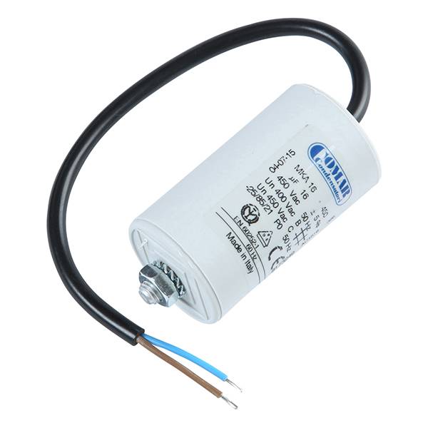 500 450 MKP Motor-Betriebskondensator 50µF 450V Comar Kabel
