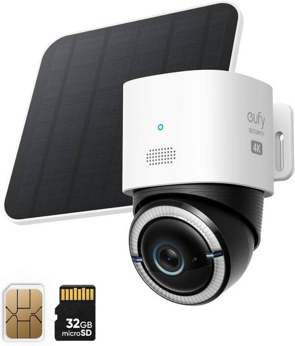 Eufy 4G LTE Überwachungskamera mit WLAN, 4K UHD T86P2321