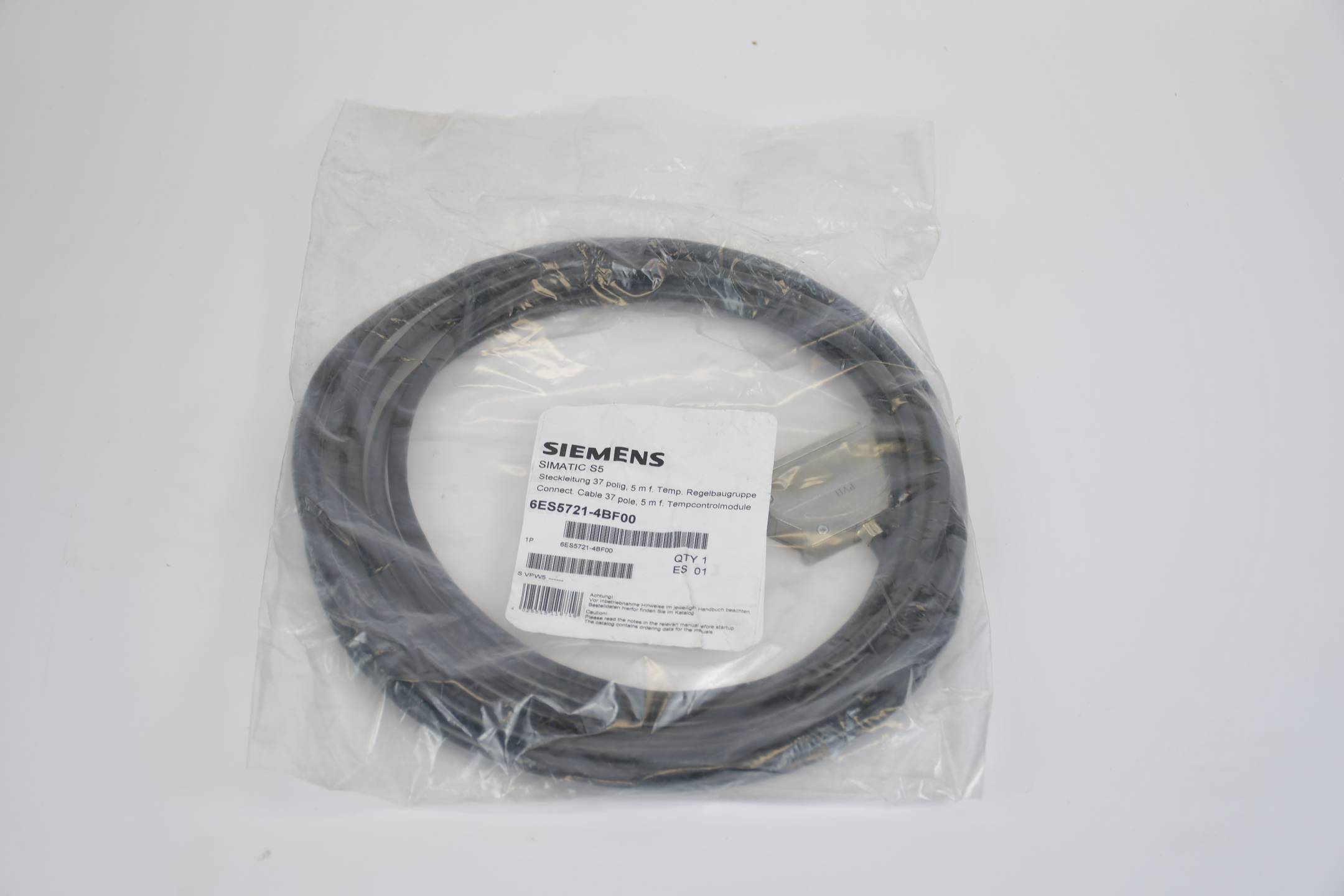 Siemens Simatic S5 Steckleitung 5m 37 polig 6ES5721-4BF00 ( 6ES5 721-4BF00 )