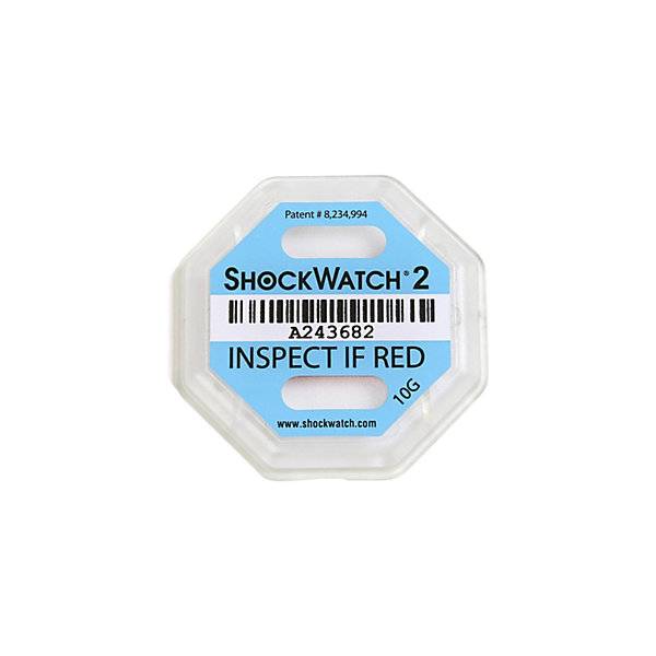 Stoßindikatoren Shockwatch® 2 inkl. Label VE 25 Stk 10 g/50 ms türkis. 80722549 807225 49 (sho2-gr)-0