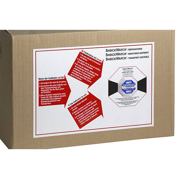 Stoßindikatoren Shockwatch® 2 inkl. Label VE 25 Stk 10 g/50 ms türkis. 80722549 807225 49 (sho2-gr)-2