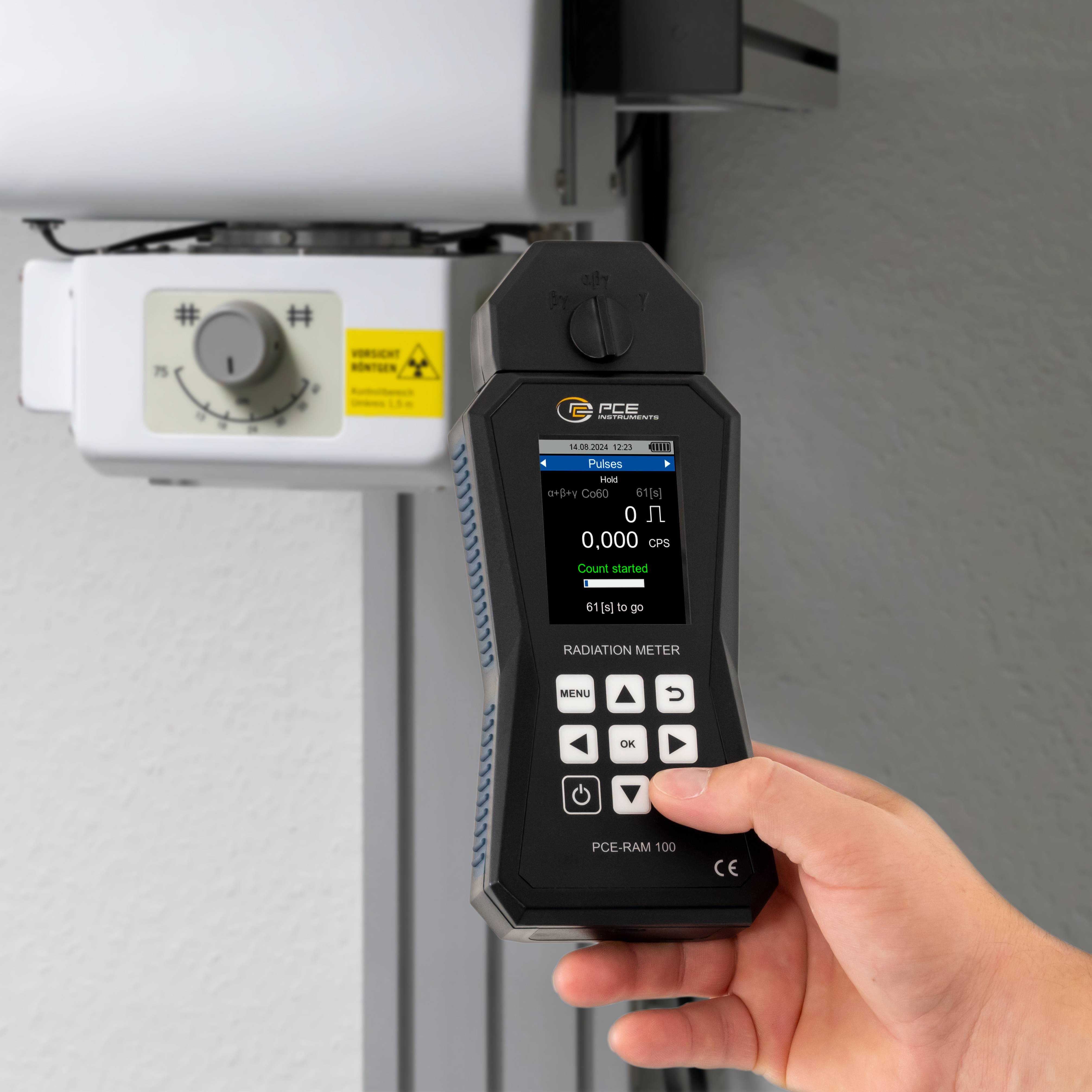 PCE Instruments Geigerzähler PCE-RAM 100 α-, β-, γ-Strahlung |Alarm optisch akustisch |cps|cpm|µSv|mrem |32 GB Speicher-5