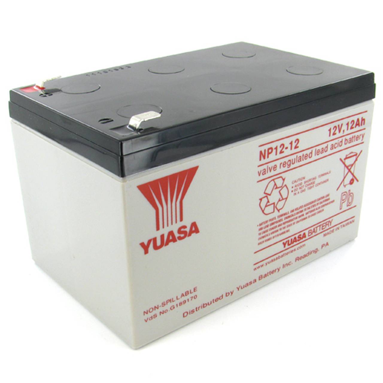 Yuasa (NP12-12) 12V 12Ah Bleiakku – Hochleistungsstromquelle für Sicherheitssysteme-1