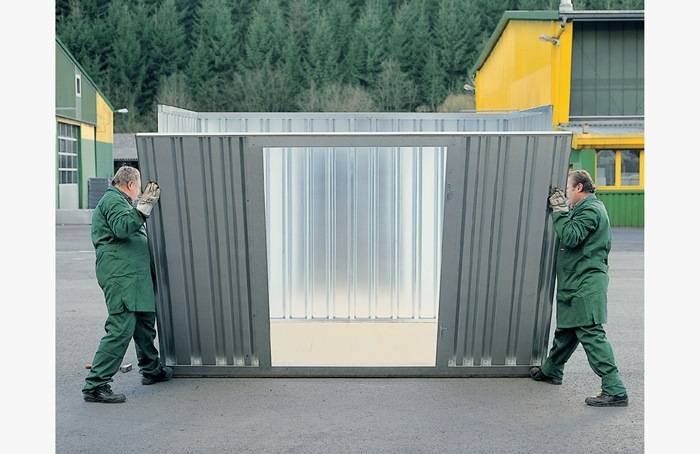 Mat.-Cont.B2100xT2175xH2165mm verzinkt,zerlegt,m.Holzboden SÄBU-2