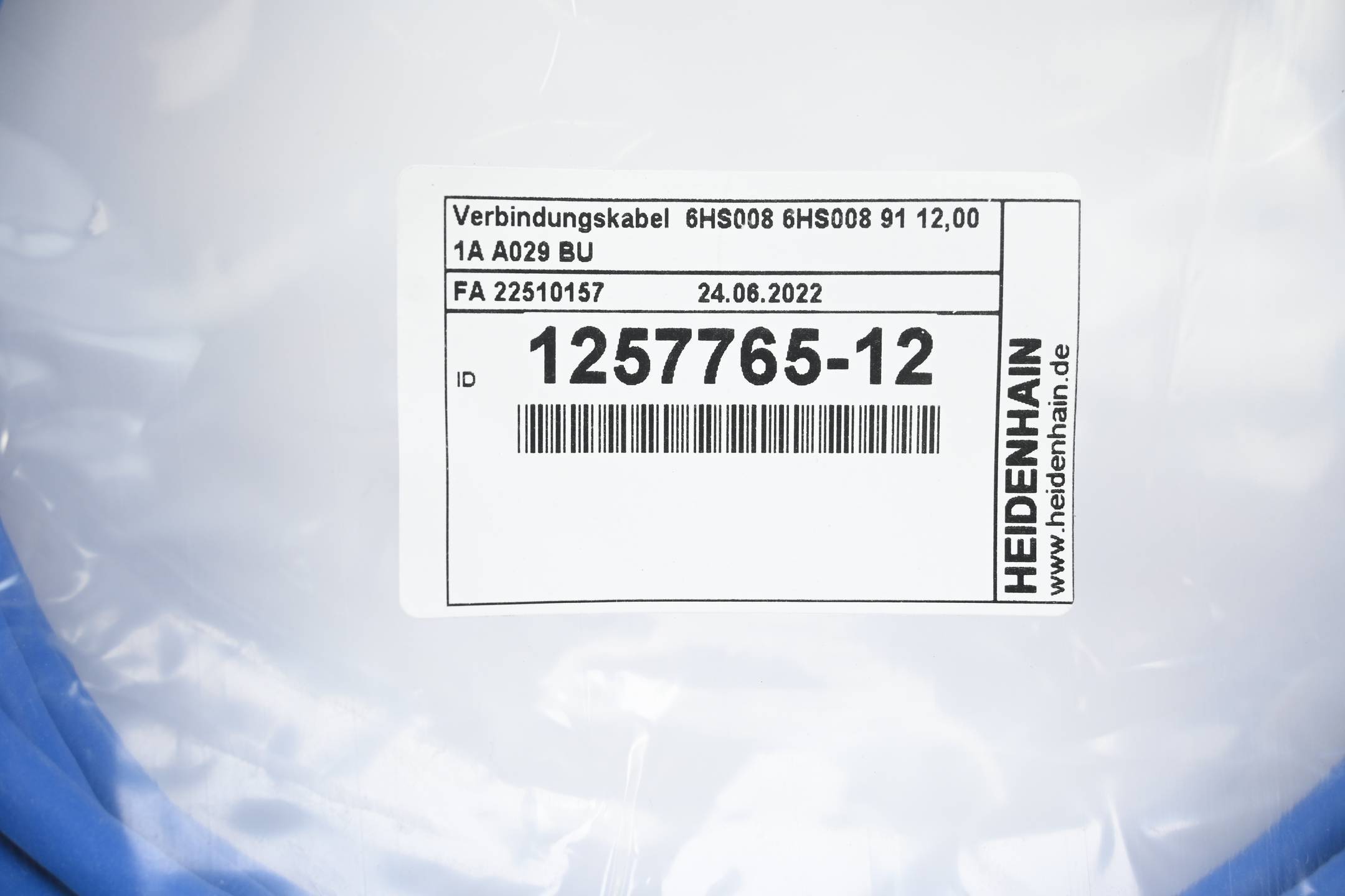 Heidenhain Verbindungskabel 1257765-12 ( 125 7765-12 ) 12,00m-1