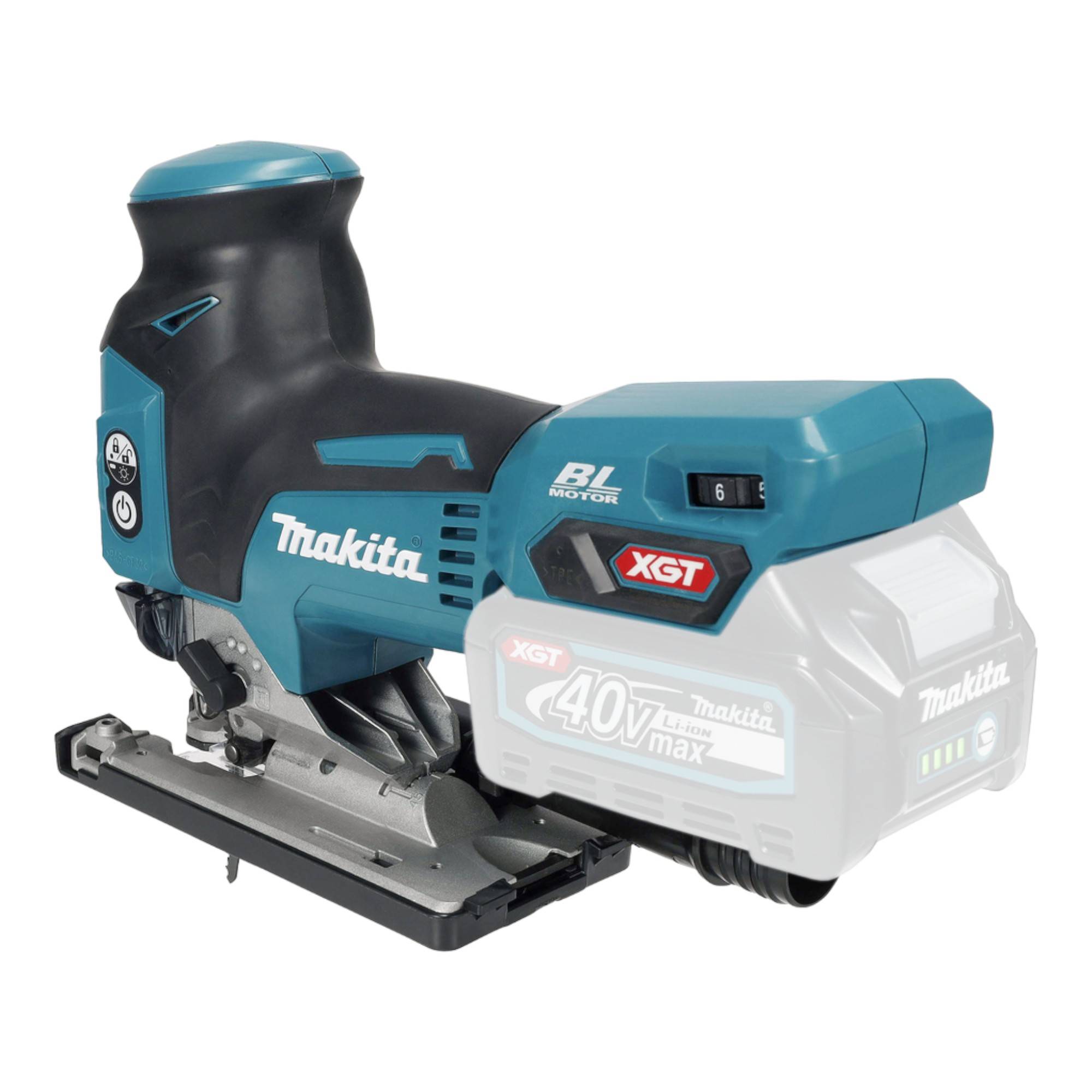 Makita JV 001 GD101 Akku Stichsäge 40 V max. 135 mm Brushless + 1x Akku 2,5 Ah + Ladegerät + Makpac-4