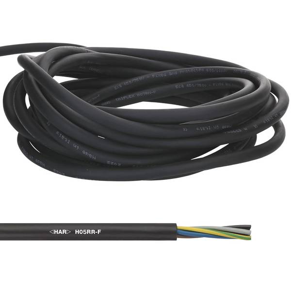 10 Meter Lapp 16002123 H05RR-F 4x2,5 mm² Gummileitung flexibel mit Schutzleiter I dünnes Gummikabel für Innenbereich I f