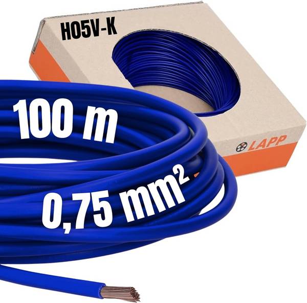 4510162 Litze H05V-K 1 x² Ultramarin-Blau - Kabel - 100 m