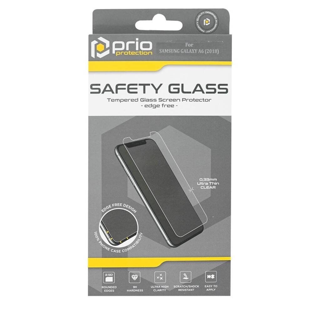 prio Displayschutzglas für Samsung A6 (2018) transparent-1