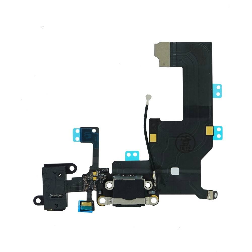 Ladebuchse für iPhone 5 Schwarz Dock Connector Flex Ersatz-1