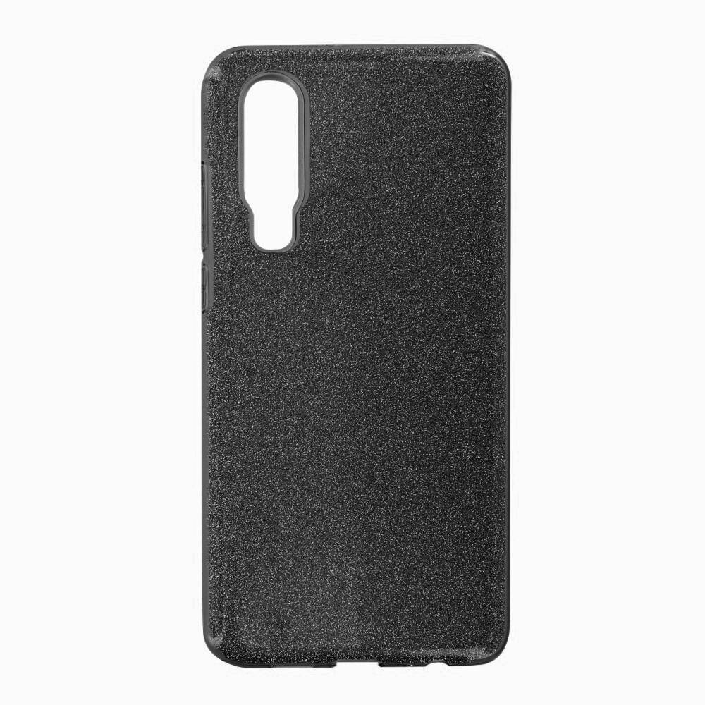Glitzernde Silikonhülle für Huawei P30 Schwarz cnt1292-0