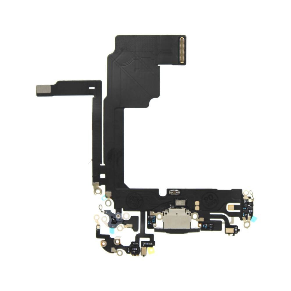 Ladebuchse für iPhone 15 Pro Schwarz Titan Dock Connector Flex Ersatz-0