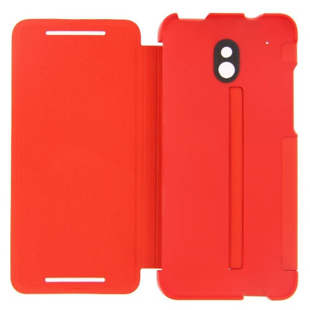 Original Flip Case Handyhülle für HTC One Mini Rot HCV851-2