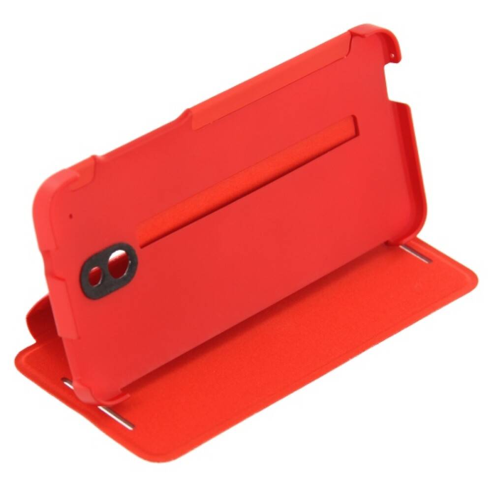 Original Flip Case Handyhülle für HTC One Mini Rot HCV851-3