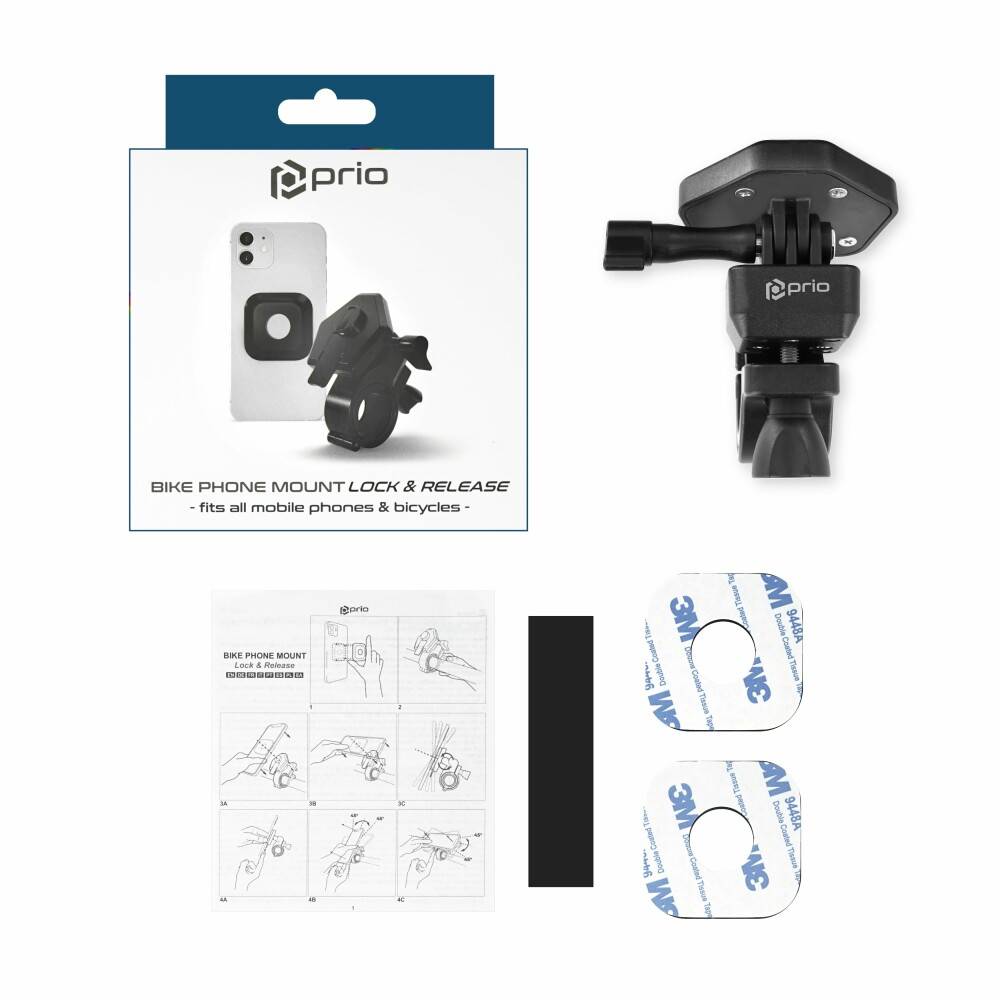 prio Fahrrad-Handyhalterung / Handyhalter mit schneller Lock & Release Funktion-2