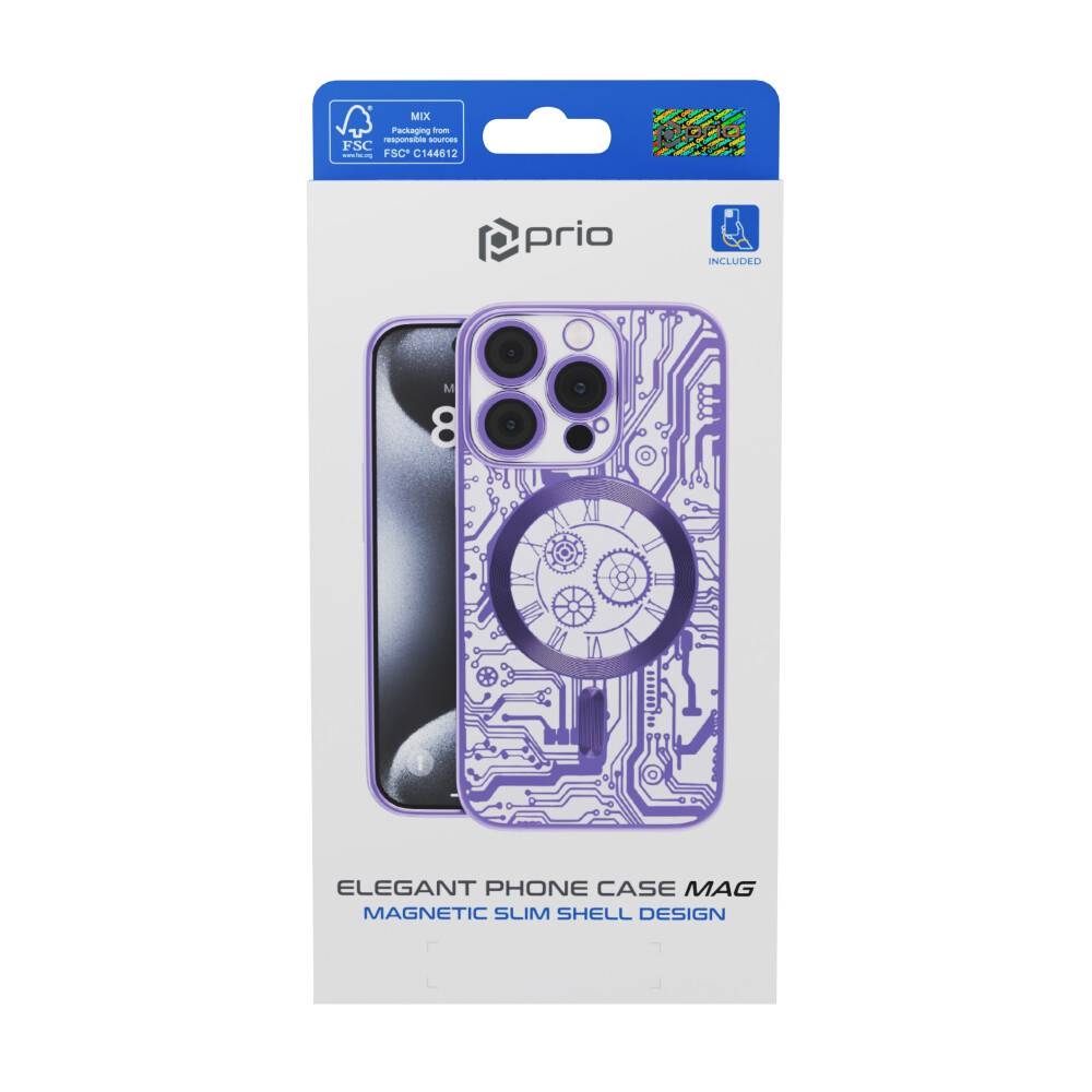 prio elegante Handyhülle MAG für iPhone 15 Pro lila-3
