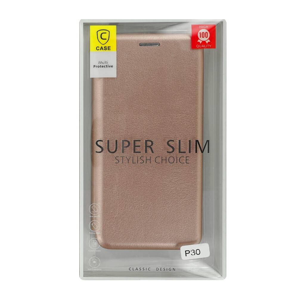 Flip Handyhülle für Huawei P30 Rose Gold Schutzhülle cnt1277-0