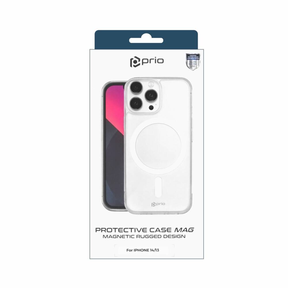 prio Protective Case MAG for iPhone 14/13 clear-4