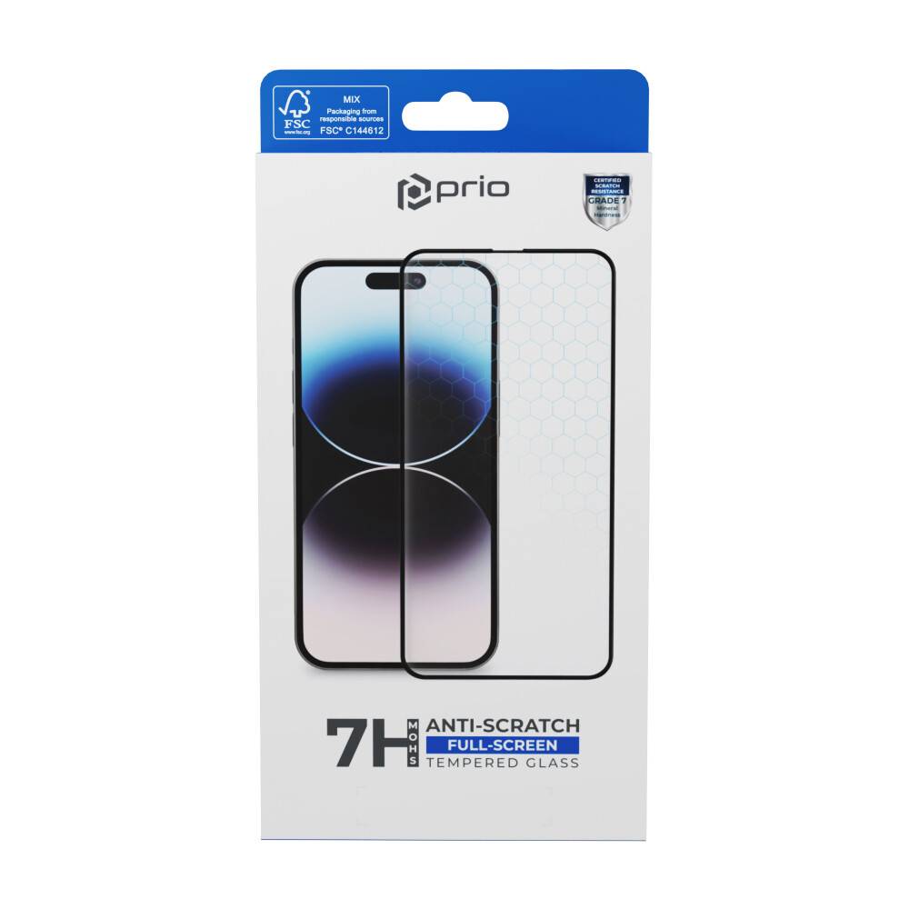 prio 3D Anti-Scratch Displayschutzglas für iPhone 15 Plus (6,7 Zoll) schwarz-2