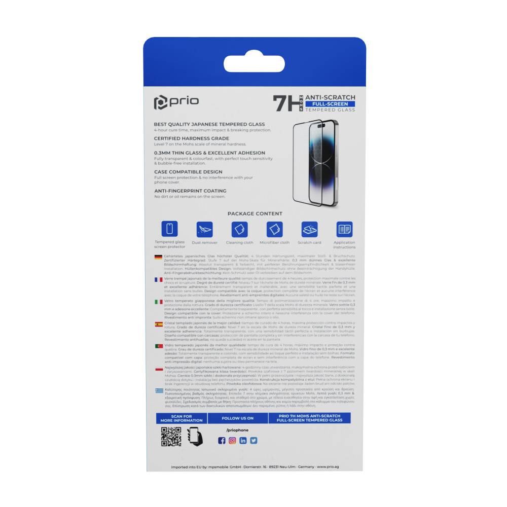 prio 3D Anti-Scratch Displayschutzglas für iPhone 15 Plus (6,7 Zoll) schwarz-3