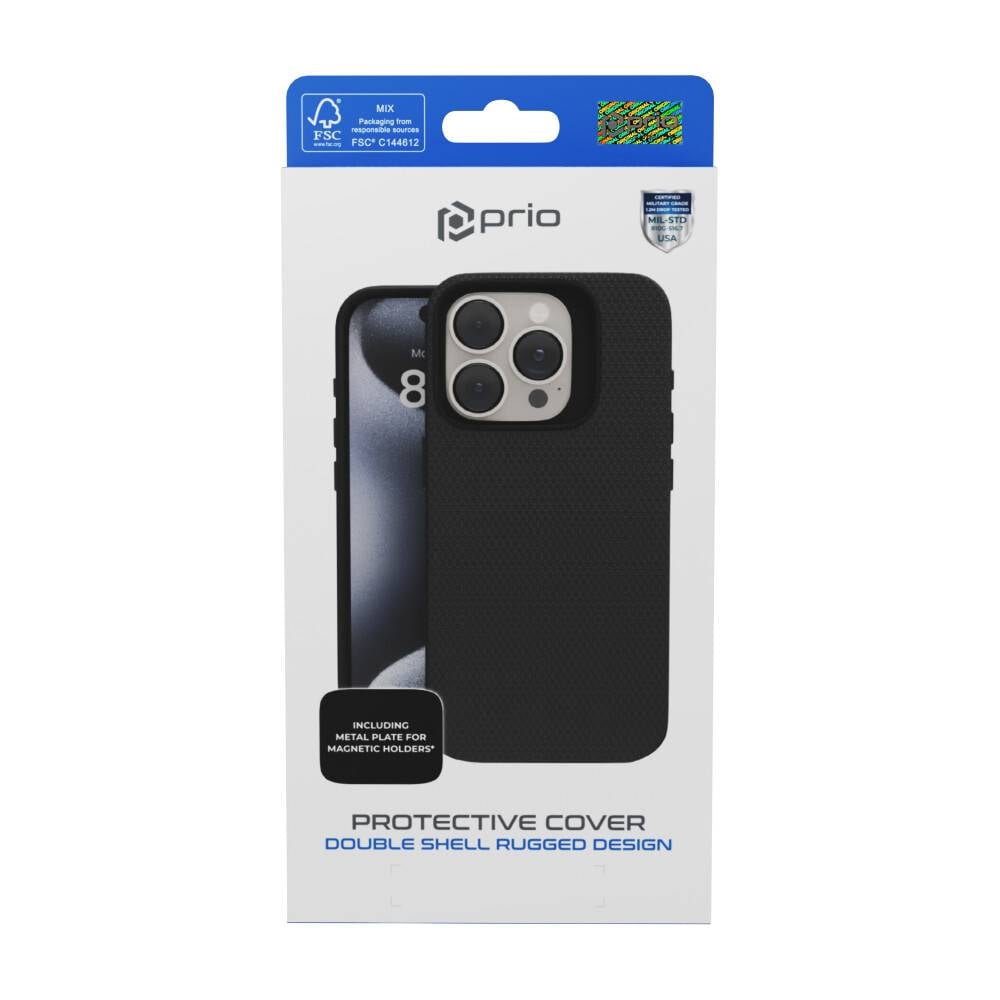 prio Schutzhülle für iPhone 16 Pro (6,3 Zoll) schwarz-1