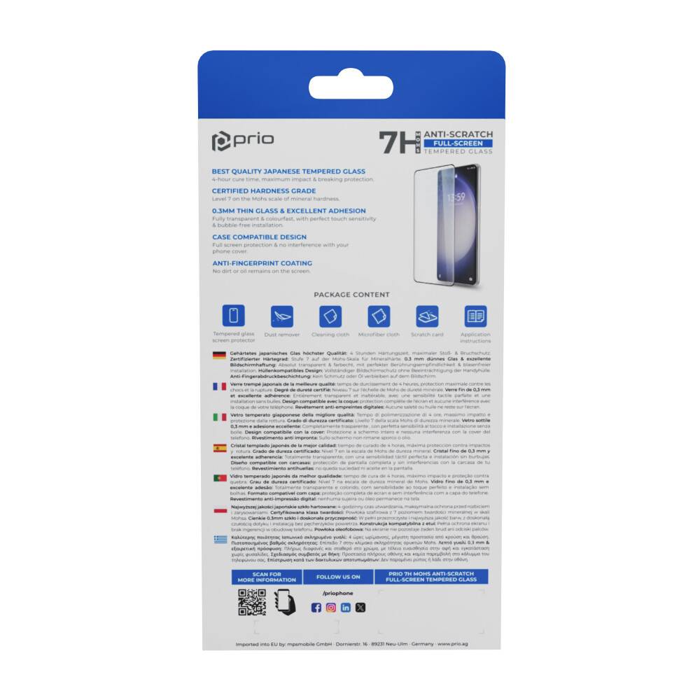 prio 3D Anti-Scratch Panzerglas für Samsung S24 schwarz-3