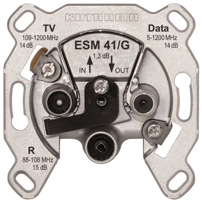 KATH Modem-Durchschleifdose ESM 41/G 3fach selektiv 14dB/15dB Install.Baumaterial Antennen-0