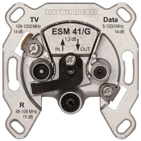 KATH Modem-Durchschleifdose ESM 41/G 3fach selektiv 14dB/15dB Install.Baumaterial Antennen