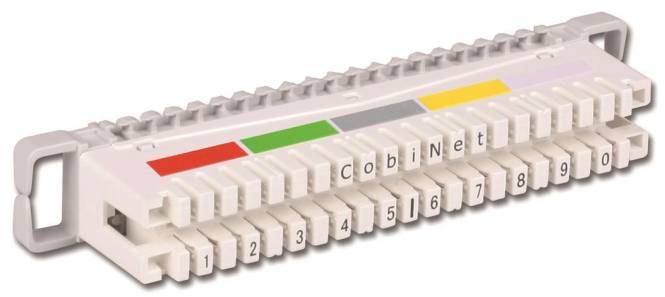 CobiNet 112680 LSA-Trennleiste 2/10 zu 10DA m.Farbcode f.Montagewanne/-kanal Install.Baumaterial-0