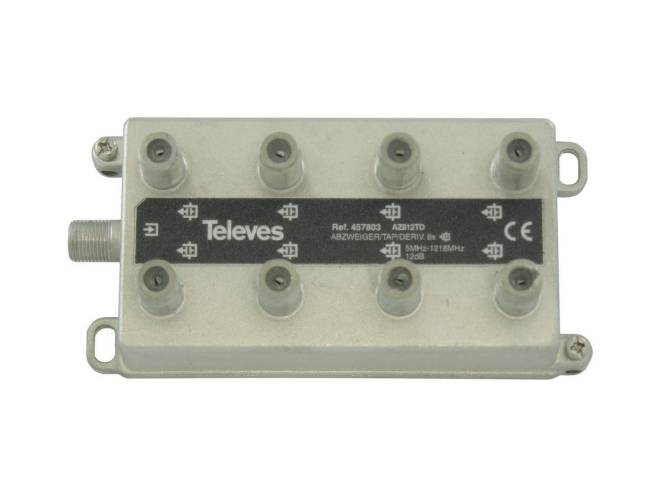 Televes 8-fach End-Abzweiger AZ812TD 5-1218 MHz AD:12dB 457803 Install.Baumaterial Antennen-0