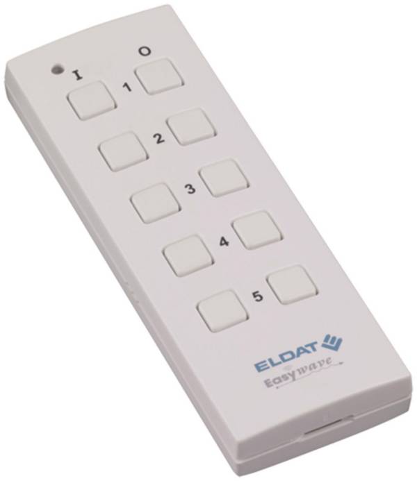 ELDAT Handsender RT34-5005-01-02K 5-Kanal, signalweiss RAL9003 Install.Baumaterial KNX