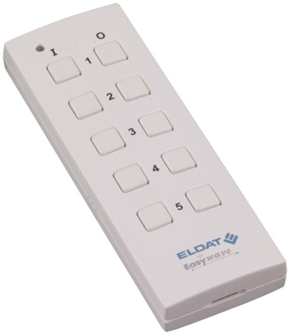 ELDAT Handsender RT34-5005-01-02K 5-Kanal, signalweiss RAL9003 Install.Baumaterial KNX-0