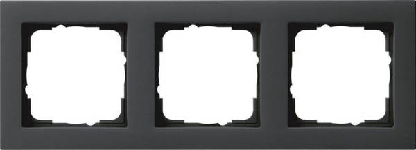 GIRA 021309 Abdeckrahmen 3fach E2 Schwarz matt Install.Baumaterial Schaltermat/Geb.Steu Schalter
