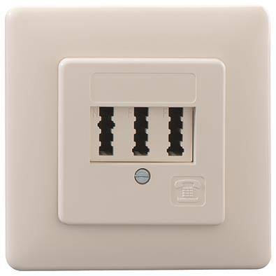 FM Anschlussdose TAE 2x6/6 NFF UP perlweiss 103 102 10 Install.Baumaterial Netzw.Telekomm-0