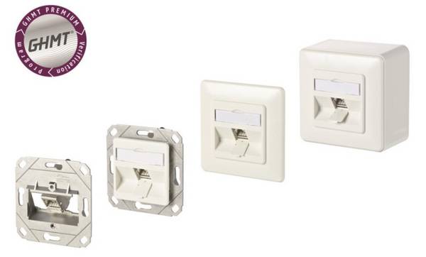Metz C6Amodul 1 Port 180° 130B11D10002-E Modul AP reinweiß RAL9010 Install.Baumaterial