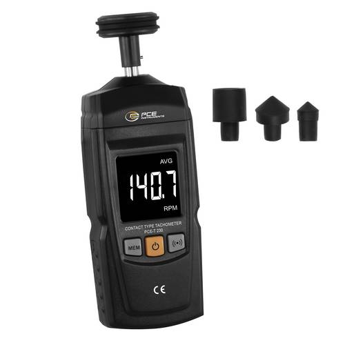 Thumbnail - PCE Instruments Handtachometer PCE-T 230 Drehzahl kontaktierend 0,5 .. 19999 rpm Auflösung 0,1 rpm MAX MIN LAST AVG