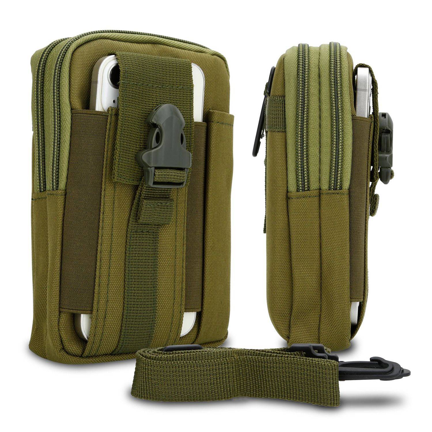 Taktische Handytasche -Molle- EDC-Tasche für WIKO GETAWAY Hülle mit Schultergurt Militär Hülle Gürteltasche max. 6.7-0