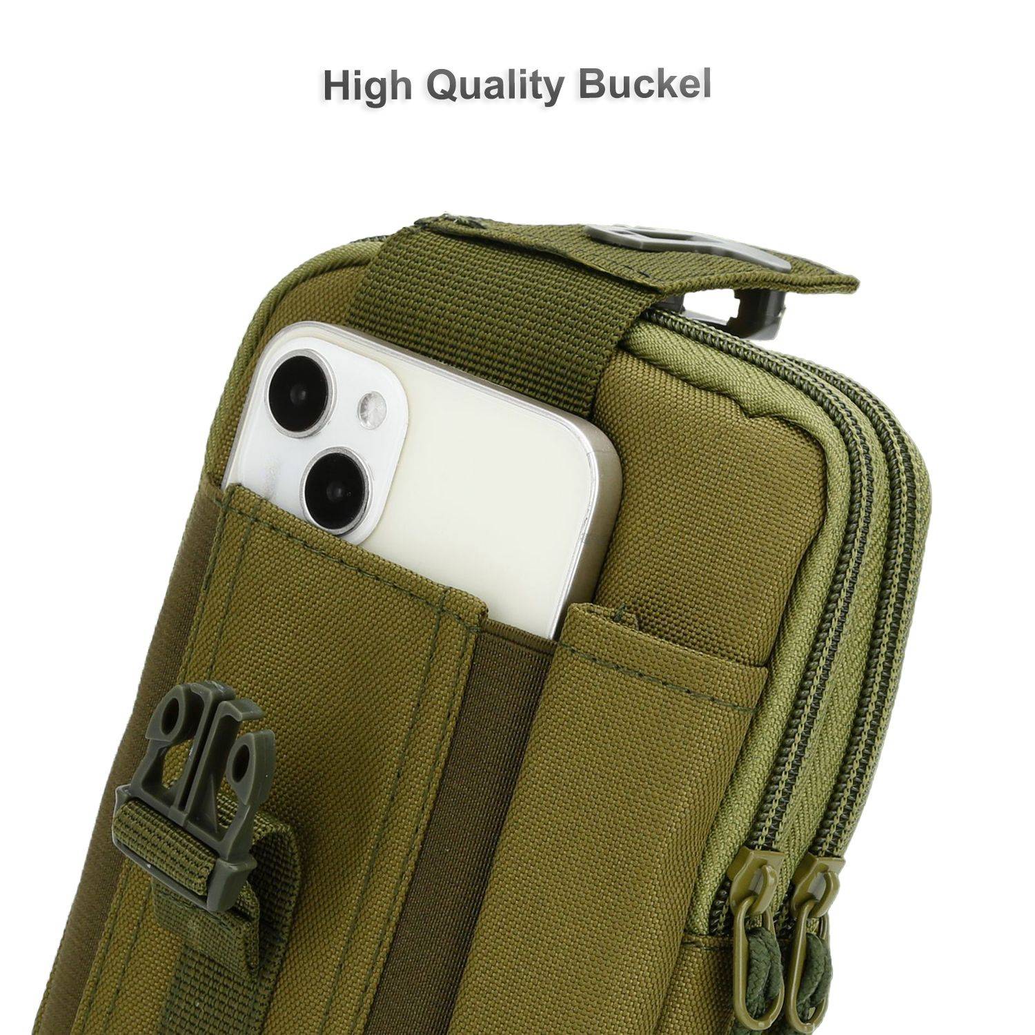 Taktische Handytasche -Molle- EDC-Tasche für WIKO GETAWAY Hülle mit Schultergurt Militär Hülle Gürteltasche max. 6.7-2