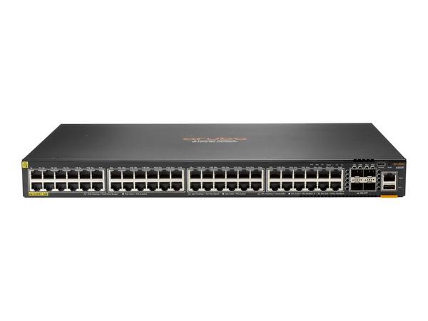 HPE Aruba CX 6200F 48G PoE Switch - 48x 10/100/1000 PoE, 4SFP, L3, 740W, 10 km Stack, Managed - JL728B