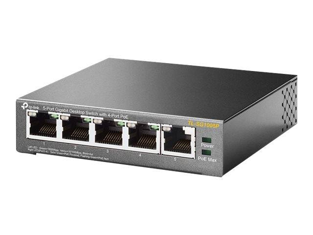 TP-LINK TL-SG1005P - Switch - unmanaged - 4 x 10/100/1000 (PoE)-0