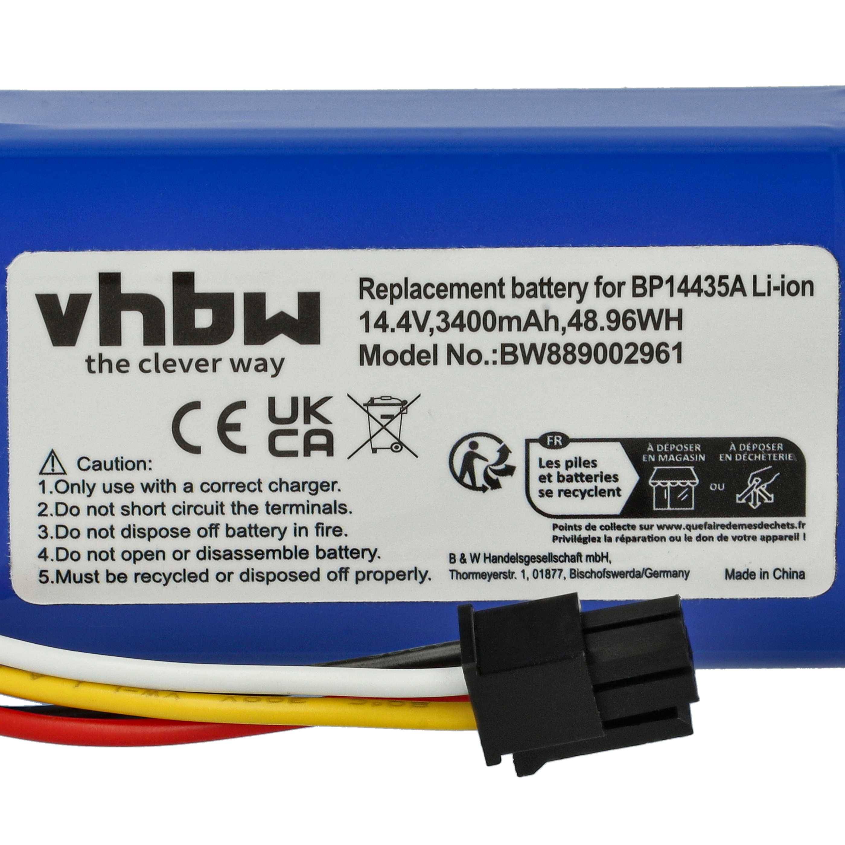 vhbw Akku Ersatz für Samsung DJ81-00171A für Saugroboter (3400 mAh, 14,4 V, Li-Ion)-4