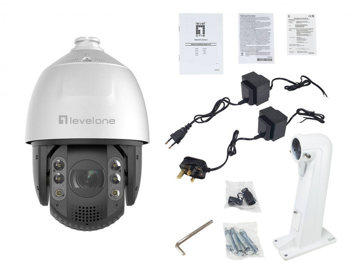 LevelOne IPCam PTZ32x Dome Out 4MP H.265 IR 20W PoE Netzwerkkamera 4 MP-3