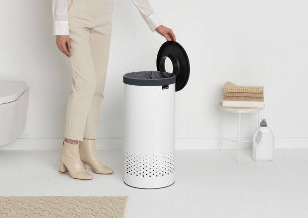 BRABANTIA - Wäschesammler 35 l Weiss-1