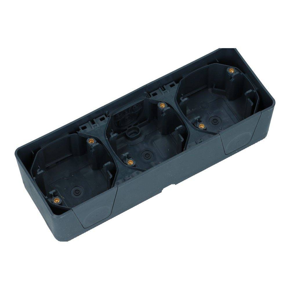 Schneider Electric Mureva Styl Abzweigdose, 3-fach, Polypropylen, 76mm, 54 mm IP55 SMD, 54 mm, Grau-0