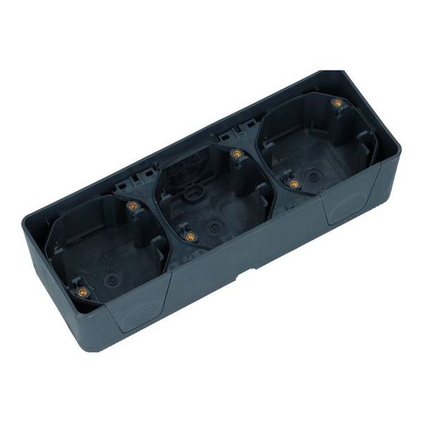Schneider Electric Mureva Styl Abzweigdose, 3-fach, Polypropylen, 76mm, 54 mm IP55 SMD, 54 mm, Grau