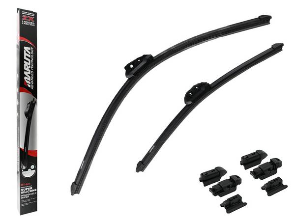 MARUTA Lotus Perl-Effekt Scheibenwischer SET 600 mm / 450 mm - universal - vorne, Aero-dynamik optimierte